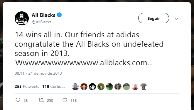 ação de newsjacking no all blacks